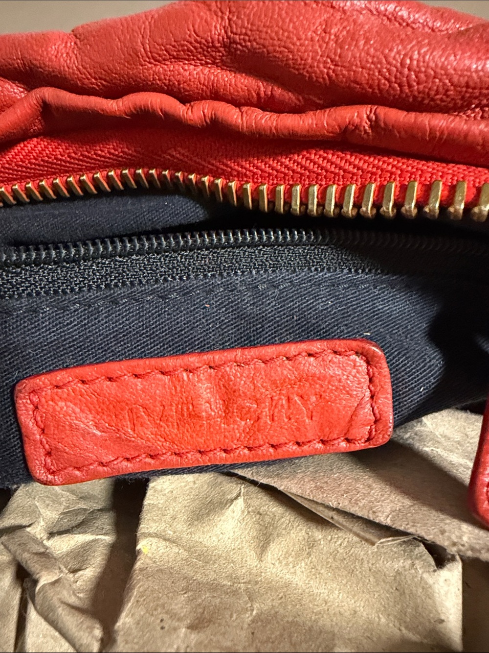 Givenchy Red Leather Crossbody Satchel with Top Handle - Picture 2 of 3